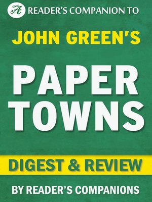 cover image of Paper Towns by John Green | Digest & Review